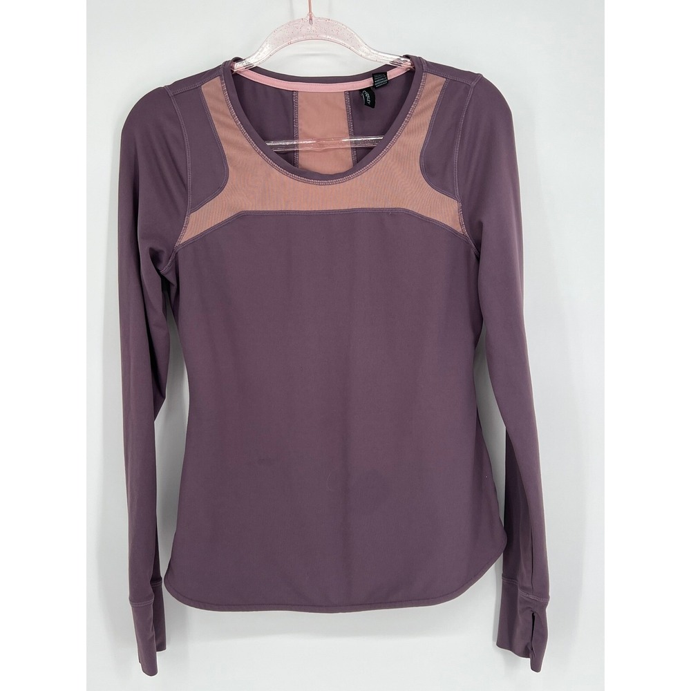 Cynthia Rowley Athletic‎ Top Long Sleeve Mesh Detail Thumb Holes Size S